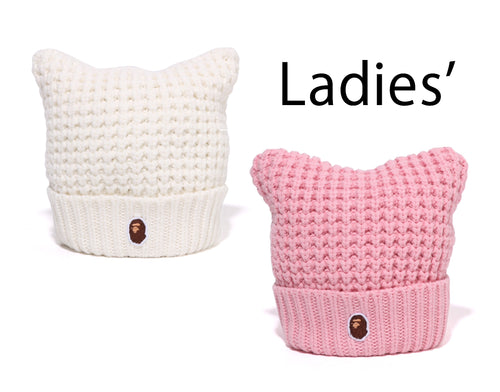 A BATHING APE Ladies' CAT EAR KNIT CAP