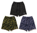 A BATHING APE 1ST CAMO HEAVY WASHED RELAXED FIT SWEAT SHORTS