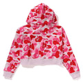 A BATHING APE Ladies' ABC CAMO FULL ZIP HOODIE ( CROPPED )