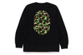 A BATHING APE ABC CAMO BIG APE HEAD L/S TEE