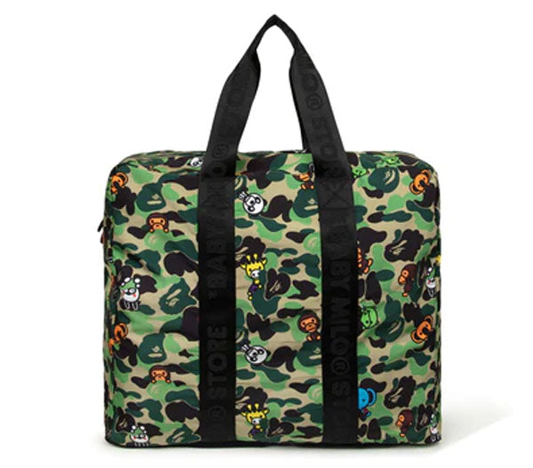 A BATHING APE BABY MILO STORE ABC MILO ALL FRIENDS CAMO FOLDABLE TRAVEL BAG