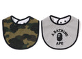 A BATHING APE BAPE KIDS 1ST CAMO BIB GIFT SET YELLOW / GREEN