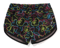 A BATHING APE Ladies' NEON CAMO JACQUARD TRACK SHORTS