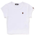 A BATHING APE Ladies' APE HEAD ONE POINT CROPPED TEE