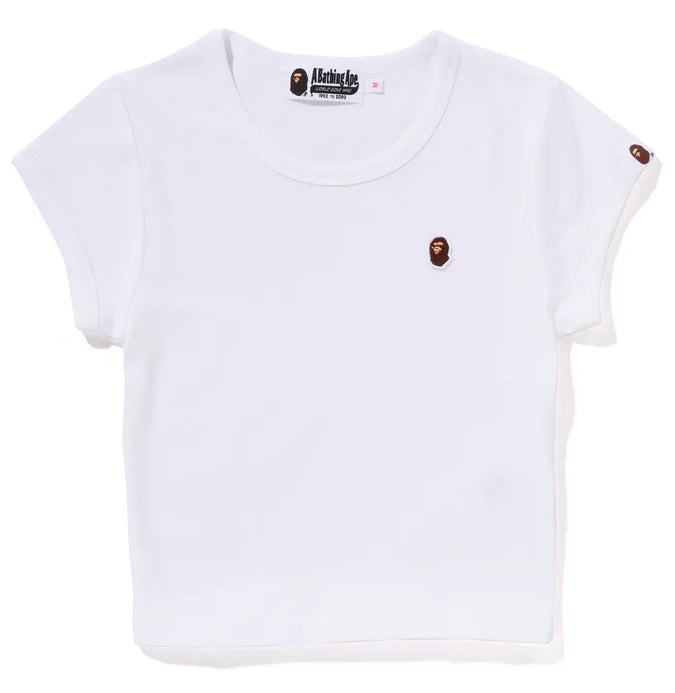 A BATHING APE Ladies' APE HEAD ONE POINT CROPPED TEE