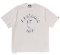 A BATHING APE GARMENT DYE SPRAY PRINT COLLEGE RELAXED FIT TEE