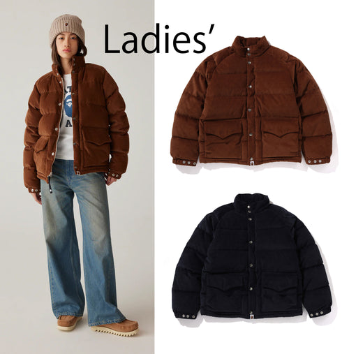 A BATHING APE Ladies' CORDUROY CLASSIC DOWN JACKET