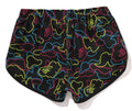 A BATHING APE Ladies' NEON CAMO JACQUARD TRACK SHORTS