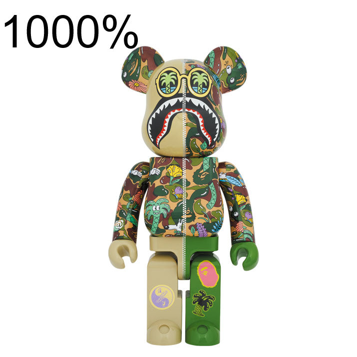 BAPE CAMO SHARK BE@RBRICK 1000% GREEN www.krzysztofbialy.com