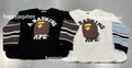 A BATHING APE BAPE KIDS COLLEGE LAYERED SLEEVES RELAXED FIT LS TEE