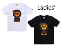 A BATHING APE Ladies' CRYSTAL STONE BIG BABY LISA TEE