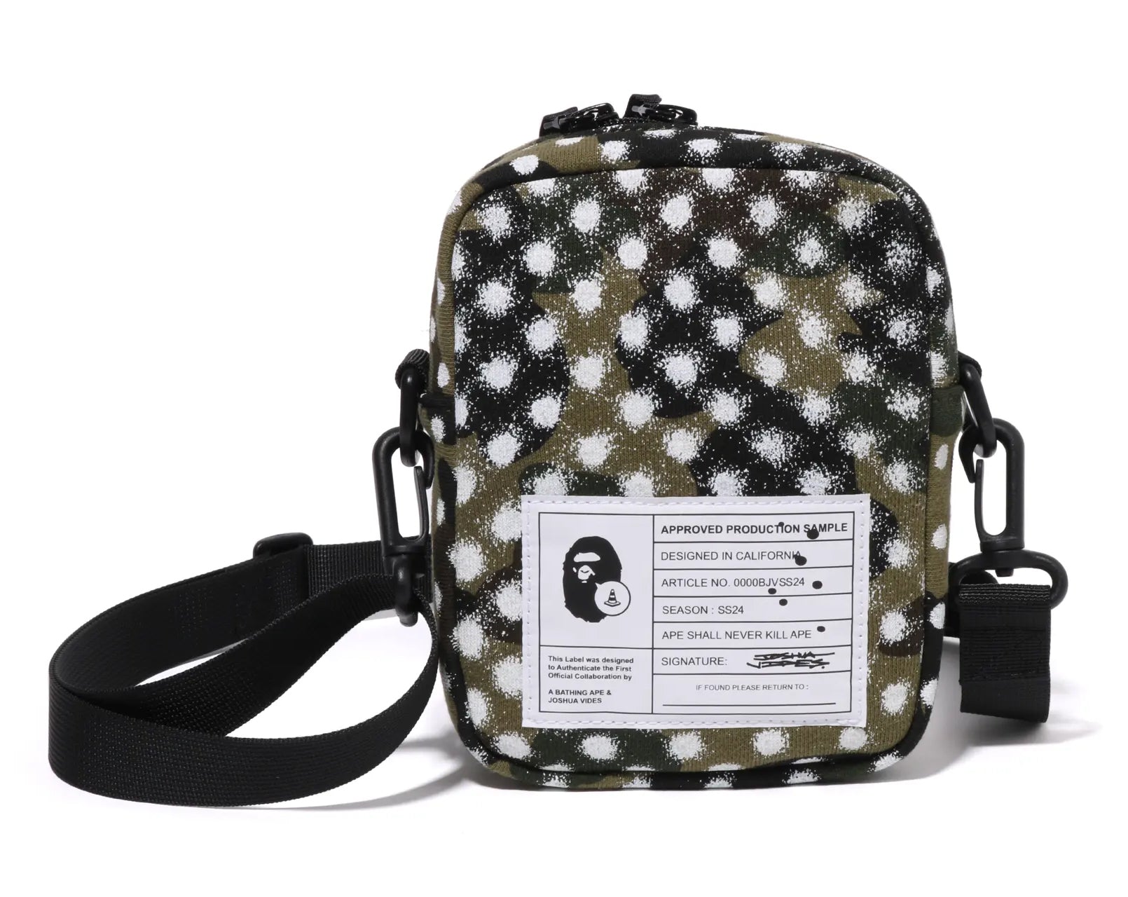 A BATHING APE BAPE x JOSHUA VIDES MINI SHOULDER BAG