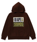 A BATHING APE (B)APE SOUNDS LOGO ZIP HOODIE ( RELAXED FIT )