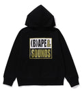 A BATHING APE (B)APE SOUNDS LOGO ZIP HOODIE ( RELAXED FIT )