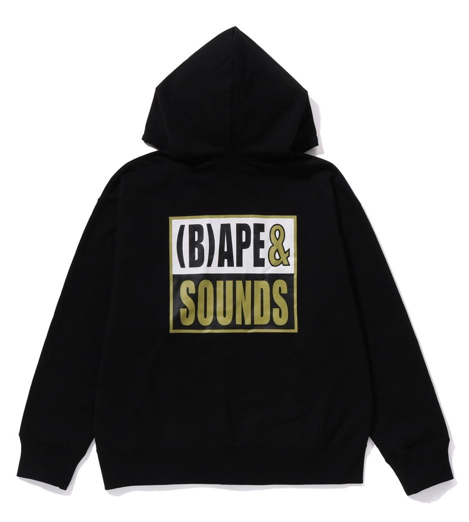 A BATHING APE (B)APE SOUNDS LOGO ZIP HOODIE ( RELAXED FIT )