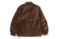 A BATHING APE SOLID CAMO JACQUARD NYLON REVERSIBLE COACH JACKET