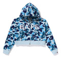 A BATHING APE Ladies' ABC CAMO FULL ZIP HOODIE ( CROPPED )