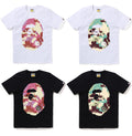 A BATHING APE Ladies' MAP CAMO BIG APE HEAD TEE