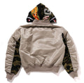 A BATHING APE Ladies' SHARK HOODIE MA-1 JACKET