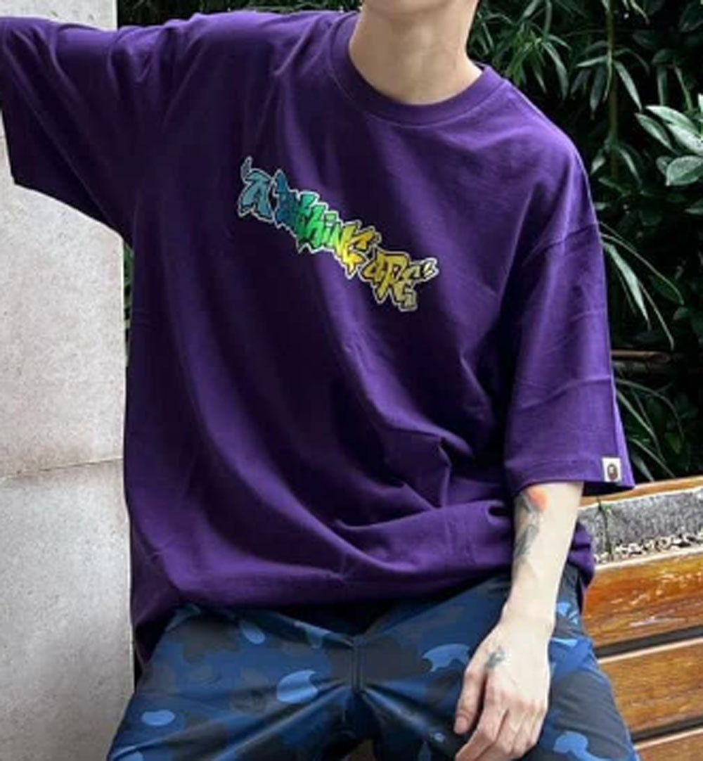 GRAFFITI A BATHING APE RELAXED FIT TEE M-