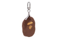 A BATHING APE APE HEAD FAUX FUR KEYCHAIN