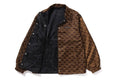 A BATHING APE SOLID CAMO JACQUARD NYLON REVERSIBLE COACH JACKET