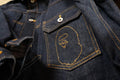 A BATHING APE APE HEAD DENIM JACKET