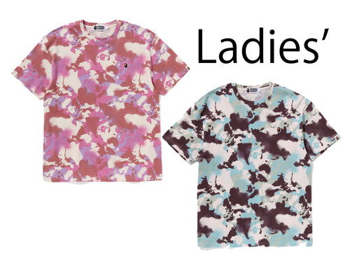 A BATHING APE Ladies' MAP CAMO OVERSIZED TEE