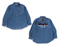 A BATHING APE CHAMPION RELAXED FIT DENIM L/S SHIRTS