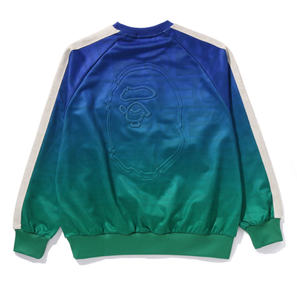 A BATHING APE LUX SPORT PATTERN JACQUARD CREWNECK