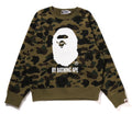 A BATHING APE Ladies' 1ST CAMO BY BATHING APE CREWNECK SWEAT SHIRT