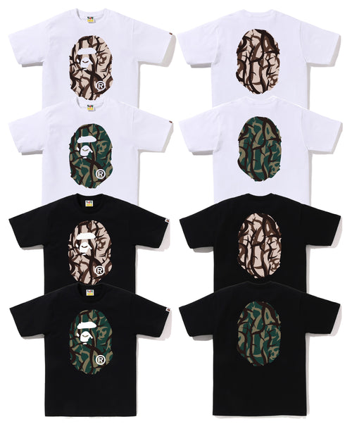 A BATHING APE TRIAL CAMO BIG APE HEAD TEE