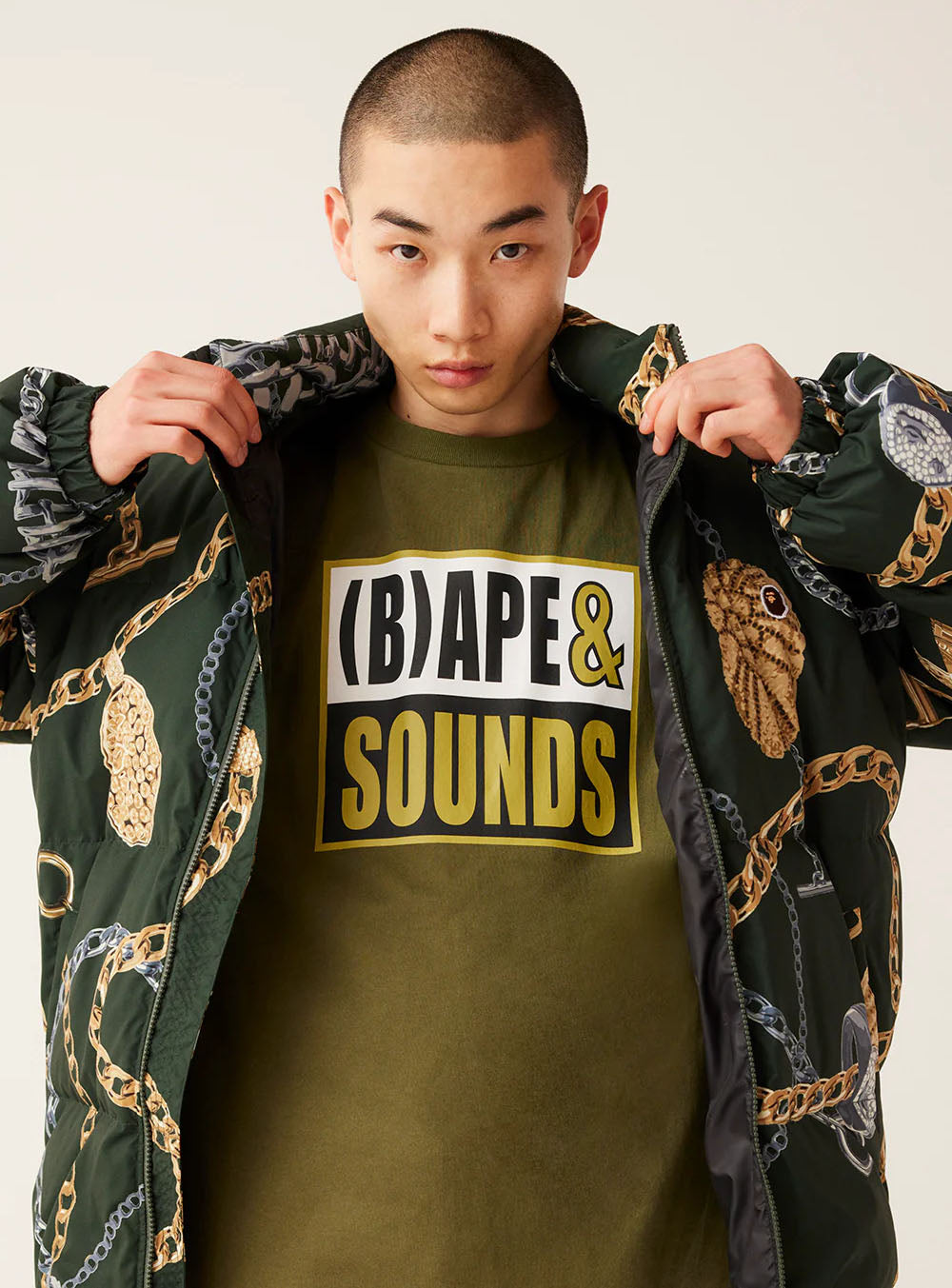 A BATHING APE (B)APE SOUNDS LOGO RELAXED FIT TEE