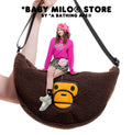 A BATHING APE - BABY MILO STORE BABY MILO SMALL CROSS FAUX FUR BAG