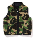 A BATHING APE BAPE KIDS ABC CAMO BOA RIPSTOP REVERSIBLE VEST