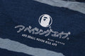 A BATHING APE INDIGO DISCHARGE PRINT RELAXED FIT TEE