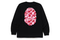 A BATHING APE ABC CAMO BIG APE HEAD L/S TEE