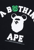 A BATHING APE BAPE x MEDICOM TOY BE@R COLLEGE TEE