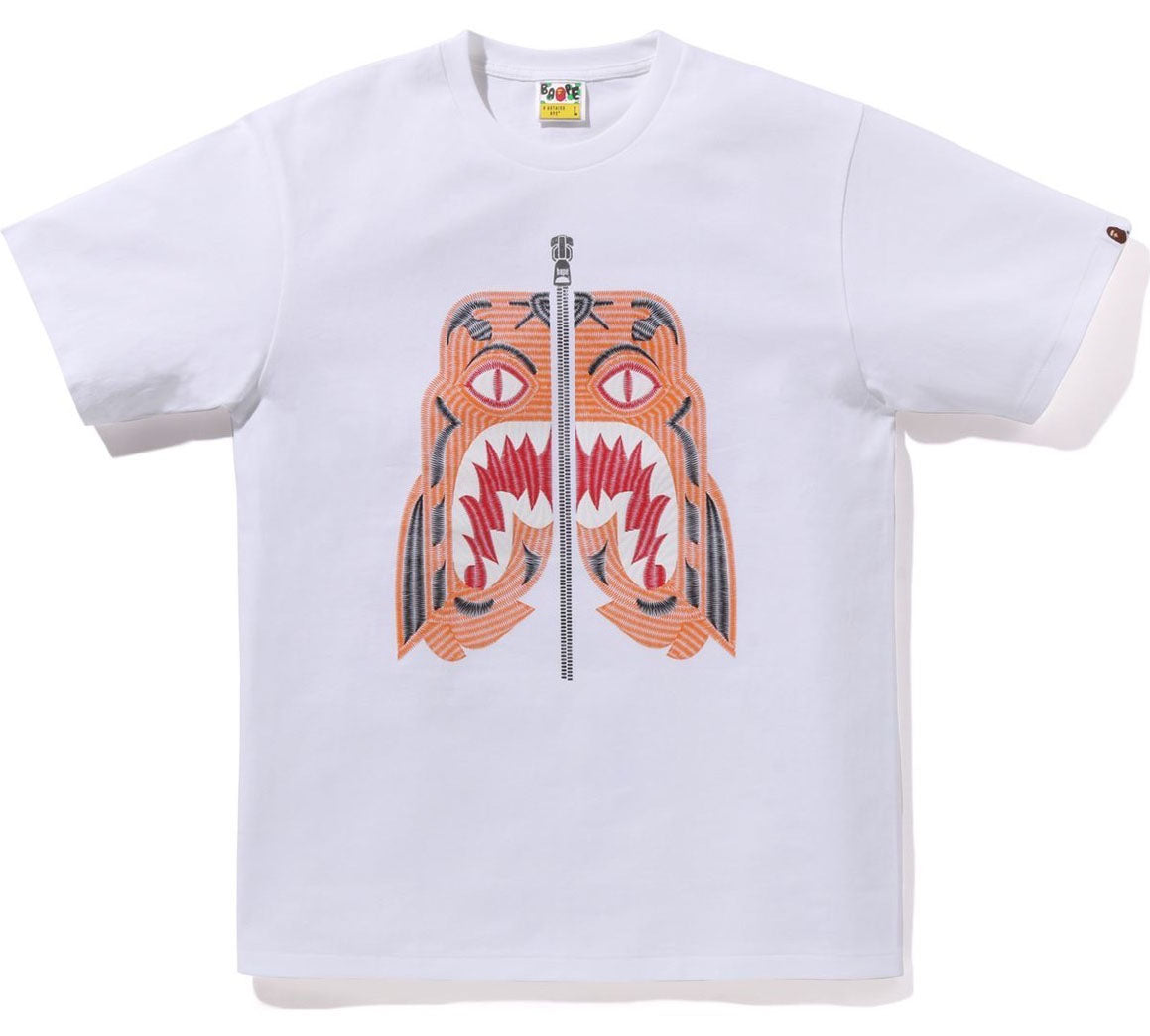 A BATHING APE EMBROIDERY STYLE TIGER TEE