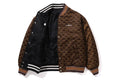 A BATHING APE SOLID CAMO JACQUARD NYLON REVERSIBLE BOMBER PADDED JACKET