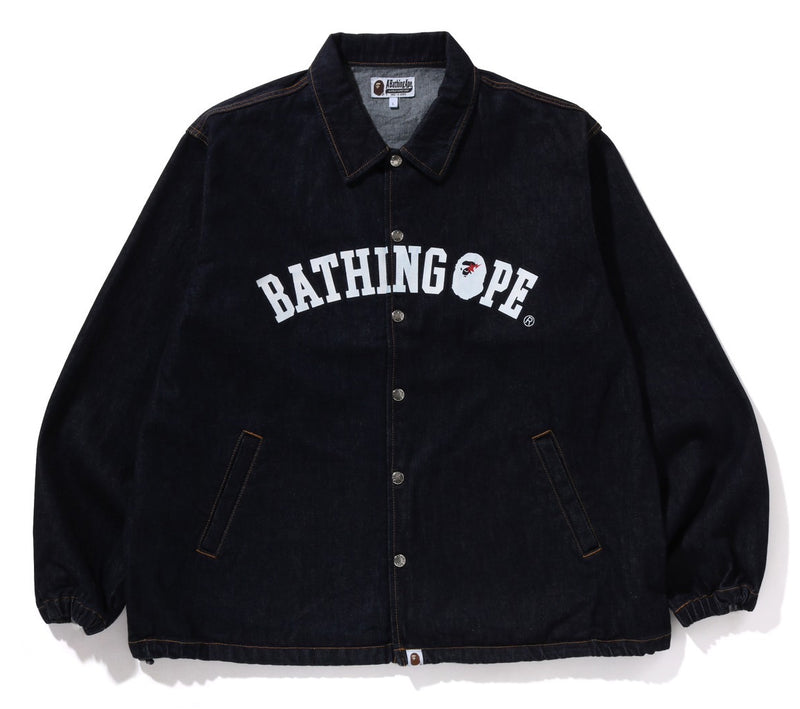 A BATHING APE BATHING APE RELAXED FIT DENIM COACH JACKET