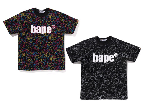 A BATHING APE NEON CAMO BAPE TEE