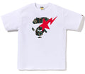 A BATHING APE TRIAL CAMO APE FACE STA TEE