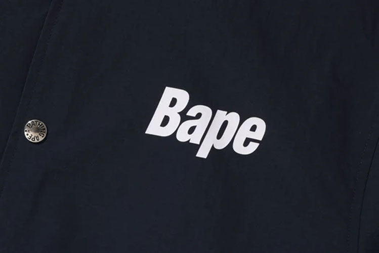BAPE Black Logo Coach Jacket Black