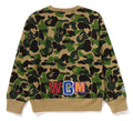 A BATHING APE Ladies' ABC CAMO SHARK CREWNECK SWEAT SHIRT