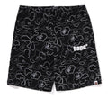 A BATHING APE NEON CAMO REGULAR FIT SWEAT SHORTS