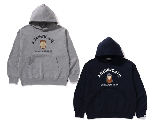 A BATHING APE POLYGON RELAXED FIT PULLOVER HOODIE