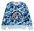 A BATHING APE Ladies' ABC CAMO SHARK CREWNECK SWEAT SHIRT