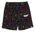 A BATHING APE NEON CAMO REGULAR FIT SWEAT SHORTS