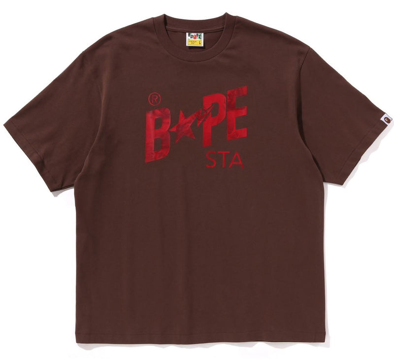 A BATHING APE FLORAL SOLID CAMO BAPE STA LOGO RELAXED FIT TEE